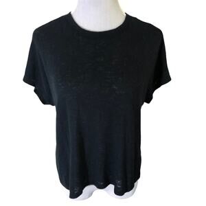 Red Haute Women's Black Short Sleeve Knot Keyhole Back Slit SIZE XSmall